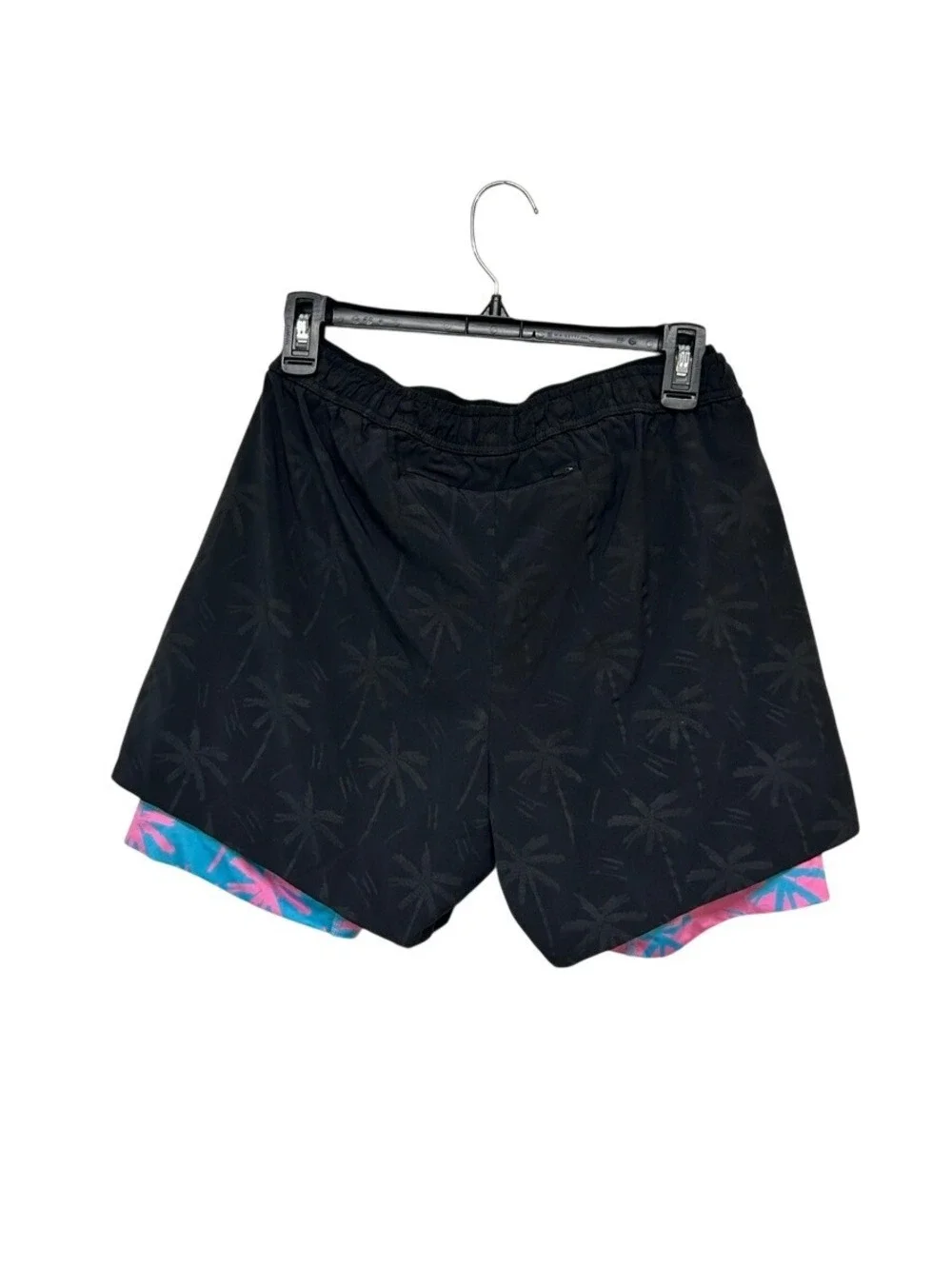 Chubbies Men's Black Palm Tree Performance Boxer Brief Lined Shorts Size M